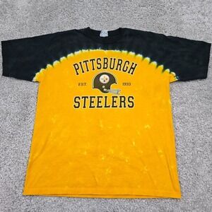 Pittsburgh Steelers Mens Tie Dye T Shirt Size XL Liquid Blue‎ NFL Football